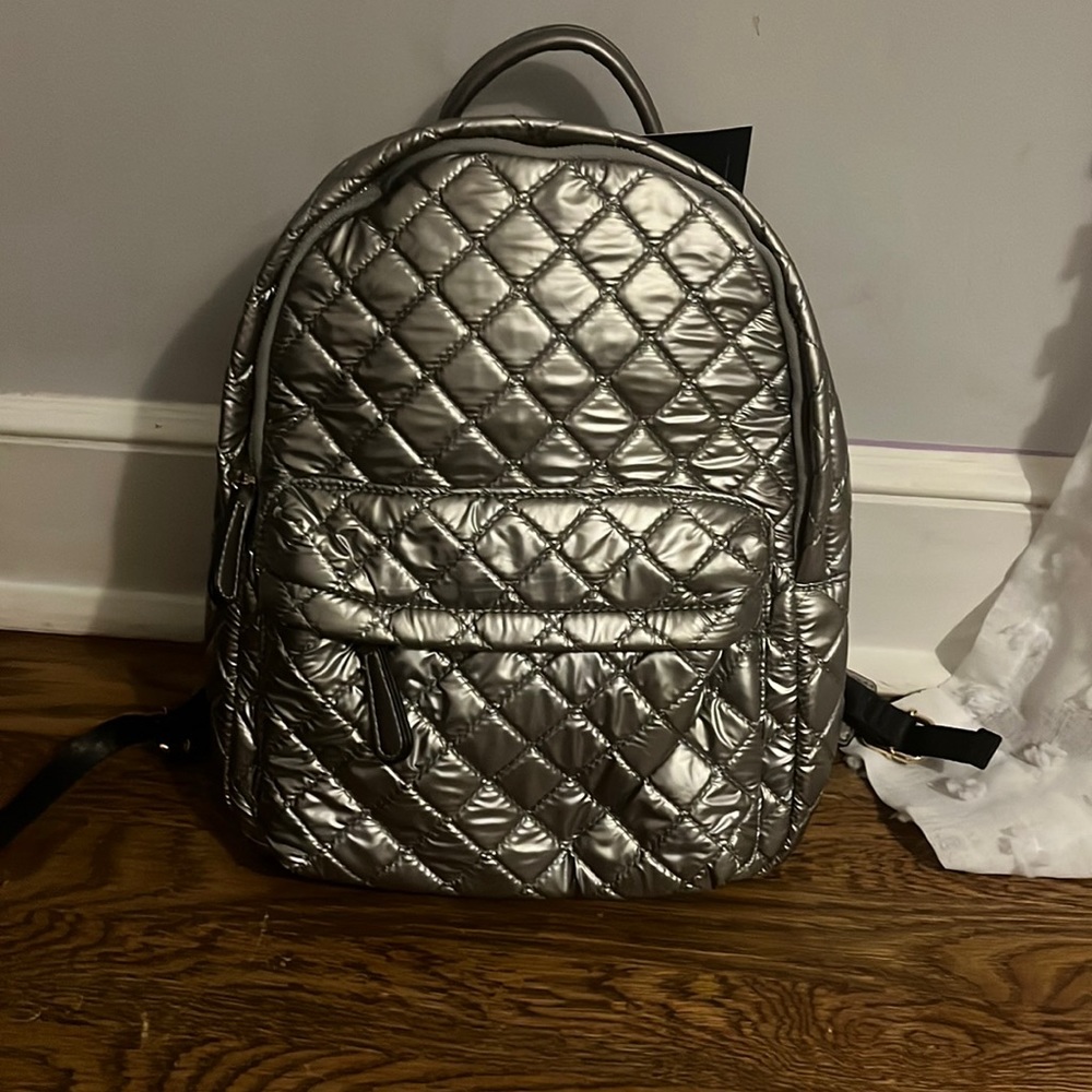 Silver backpack